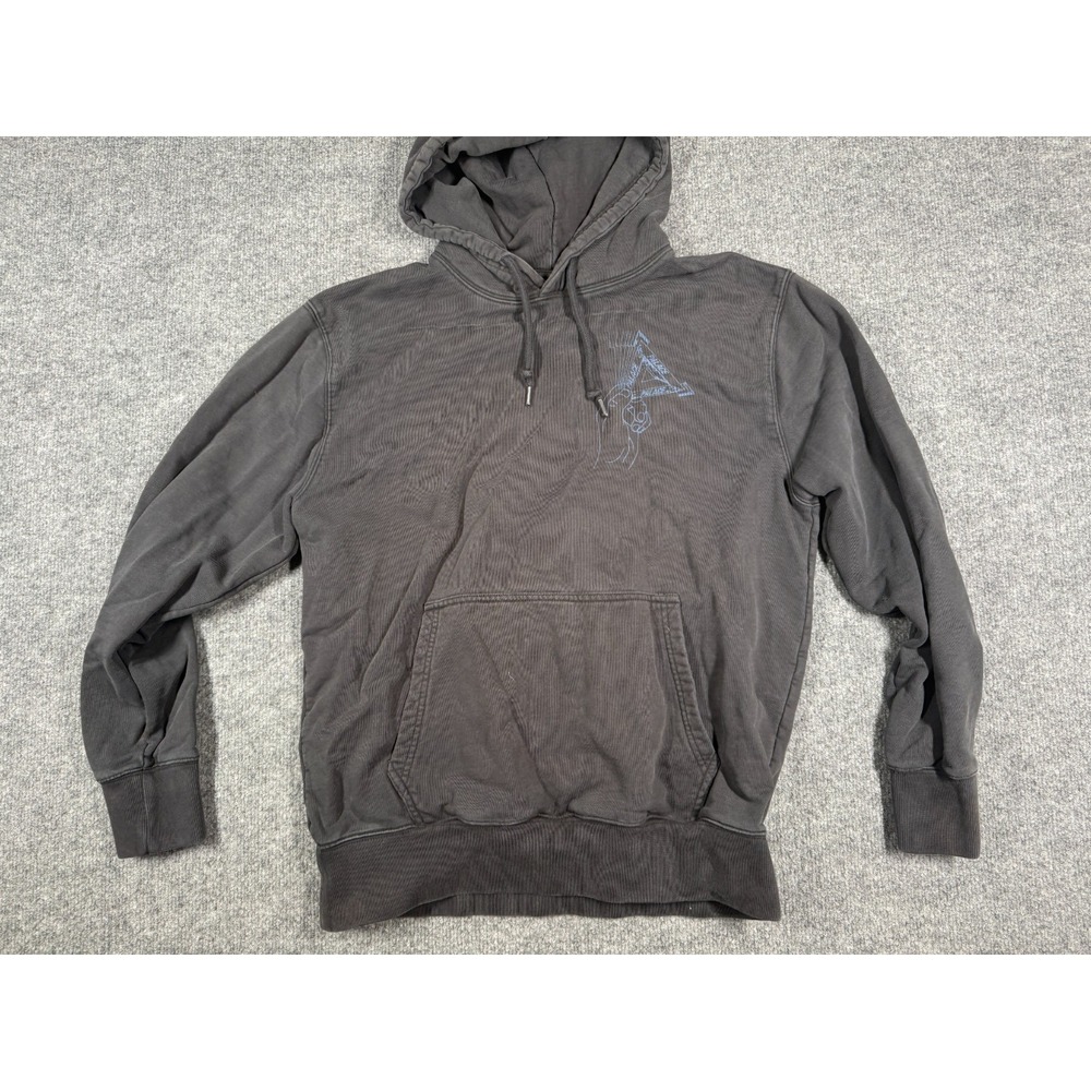 Palace Skateboards Grand Master Hood Mens Medium Charcoal Gray 3D Blue Logo